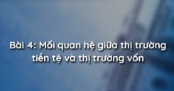 Bài 4: Mối quan hệ giữa thị trường tiền tệ và thị trường vốn