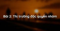 Bài 2: Thị trường độc quyền nhóm