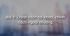 Bài 3: Chính sách tài khoá, chính sách ngoại thương