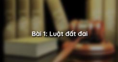 Bài 1: Luật đất đai