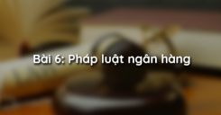 Bài 6: Pháp luật ngân hàng
