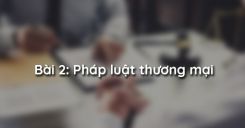Bài 2: Pháp luật thương mại