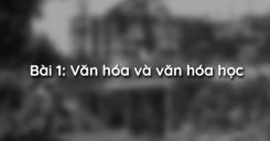 Bài 1: Văn hóa và văn hóa học