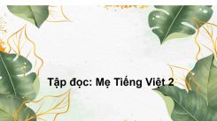 Tập đọc: Mẹ