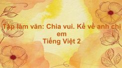 Tập làm văn: Chia vui. Kể về anh chị em