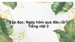 Tập đọc: Ngày hôm qua đâu rồi?