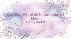 Tập đọc: Một trí khôn hơn trăm trí khôn