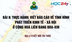 Bài 8: TH: Viết báo cáo về tình hình phát triển kinh tế - xã hội ở Cộng hoà liên bang Bra-xin
