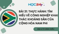 Bài 31: TH: Tìm hiểu về công nghiệp khai thác khoáng sản của Cộng hòa Nam Phi