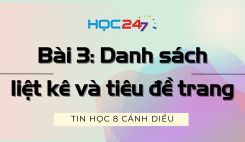 Bài 3: Danh sách liệt kê và tiêu đề trang