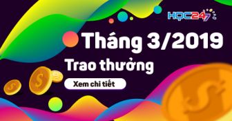 DANH SÁCH NHẬN THƯỞNG THÁNG 3/2019