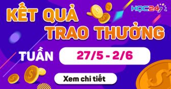 DANH SÁCH NHẬN THƯỞNG TUẦN 27/5 - 2/6