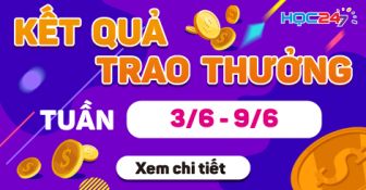 DANH SÁCH NHẬN THƯỞNG TUẦN 3/6 - 9/6