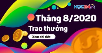 DANH SÁCH NHẬN THƯỞNG THÁNG 8